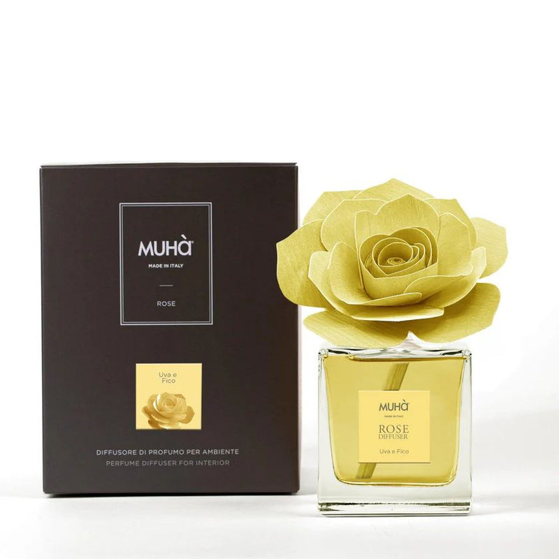 Muhà Diffuseur de Parfum Rose Jaune Raisin et Figue 100ml