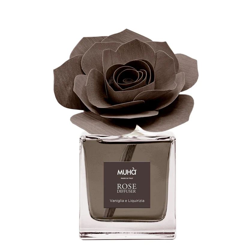 Muhà Diffuseur de Parfum Rose Marron Vanille et Réglisse 100 ml