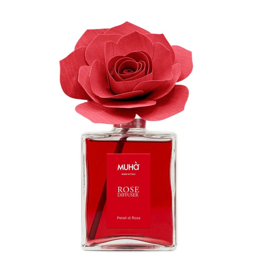 Muhà Diffuseur de parfum Rose Pétales de Rose 200 ml