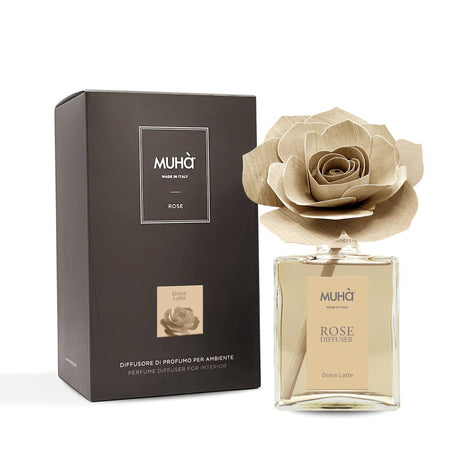 Muhà Diffuseur de parfum Fleur Rose Doux Lait 200ml