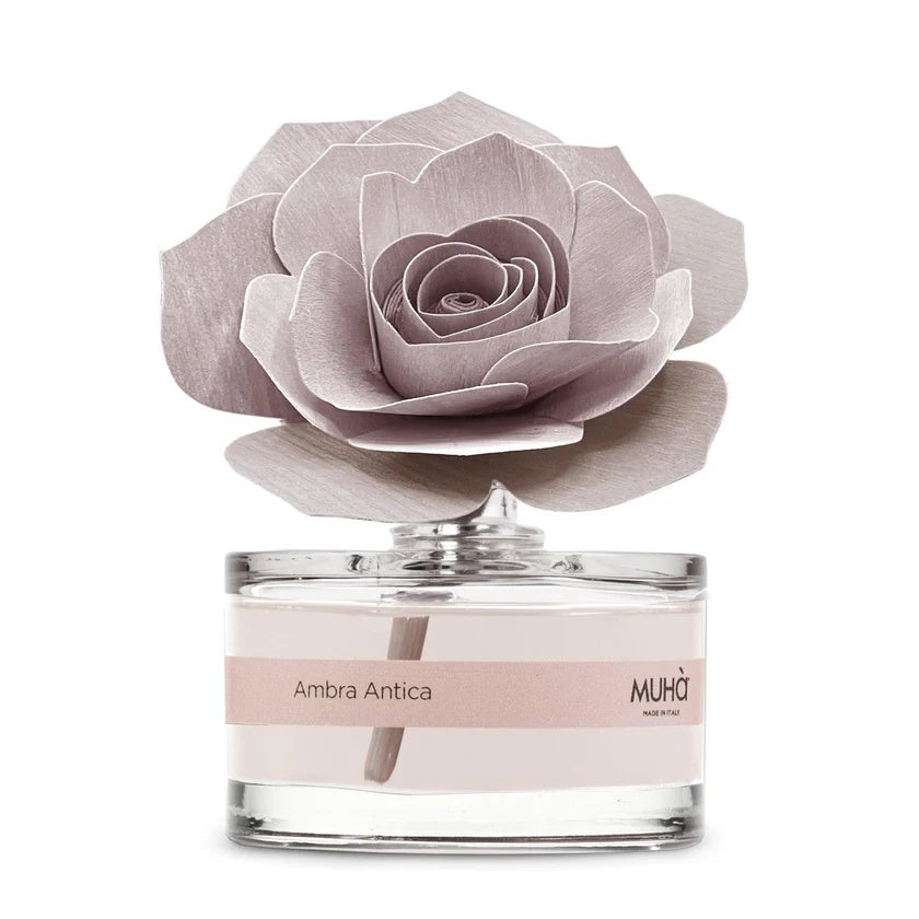 Muhà Diffuseur de Parfum Rose Ancienne Ambre Rose 50ml