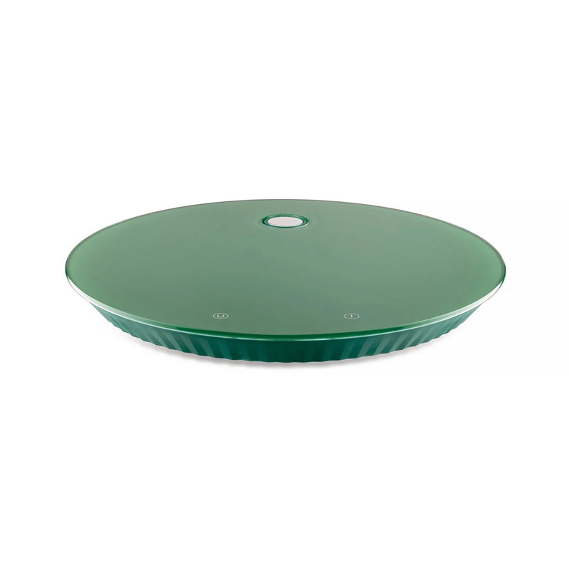 Alessi Balance de Cuisine Digitale Plissé Verte en Résine Thermoplastique et Verre Trempé