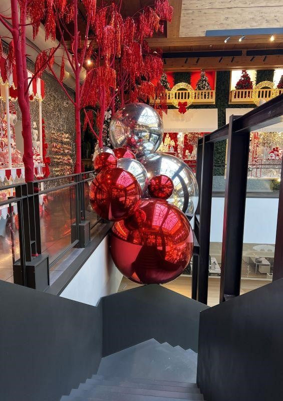 Boule à facettes décorative EDG Enzo De Gasperi D 120 cm Rouge