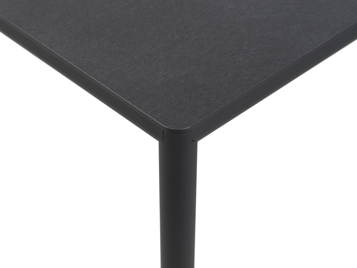 Table carrée Nardi Piave 70, laminée anthracite peinte