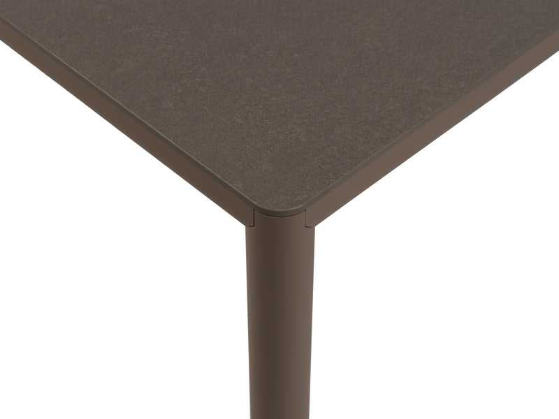 Nardi Piave 70 Table Carrée Peint Tabac Lamin Materia Tabac