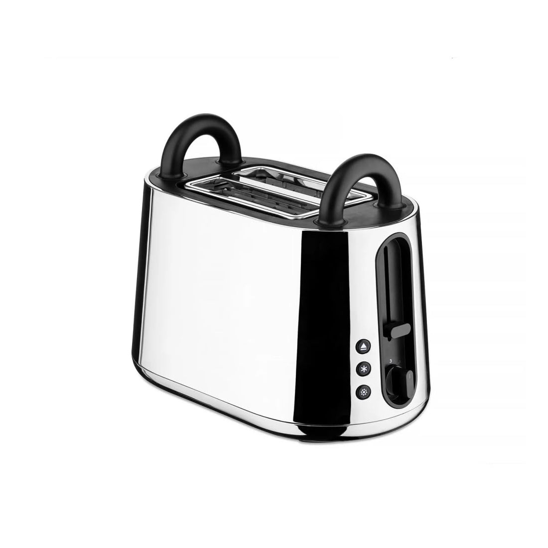 Alessi Grille-pain Toru Noir en Acier Inoxydable et Résine Thermoplastique