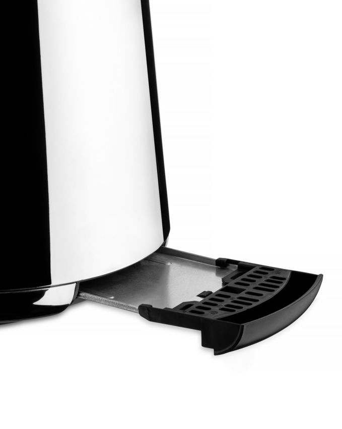 Alessi Grille-pain Toru Noir en Acier Inoxydable et Résine Thermoplastique