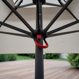 Ombrellone Push-Up Antracite Ecrù – Dettaglio Meccanismo