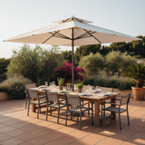 Ombrellone Push-Up Antracite Ecrù – Terrazza Villa