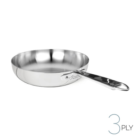 AGNELLI Sauteuse Aluinox 3 plis Inox avec 1 poignée 32x7,5 cm