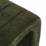 Banc d'appoint rembourré vert