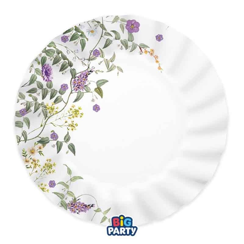 Big Party 6 Piatti cm.20 Flowers Garden