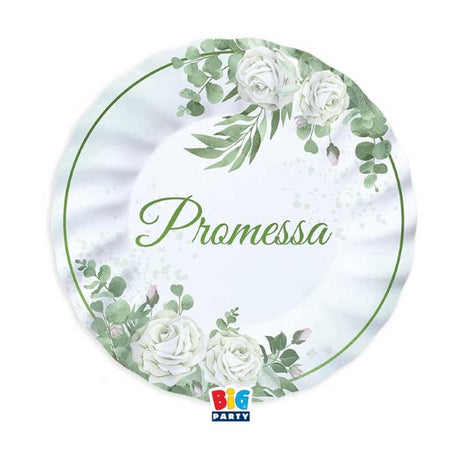 Assiettes Big Party 6 Promesse Eucalyptus cm.20