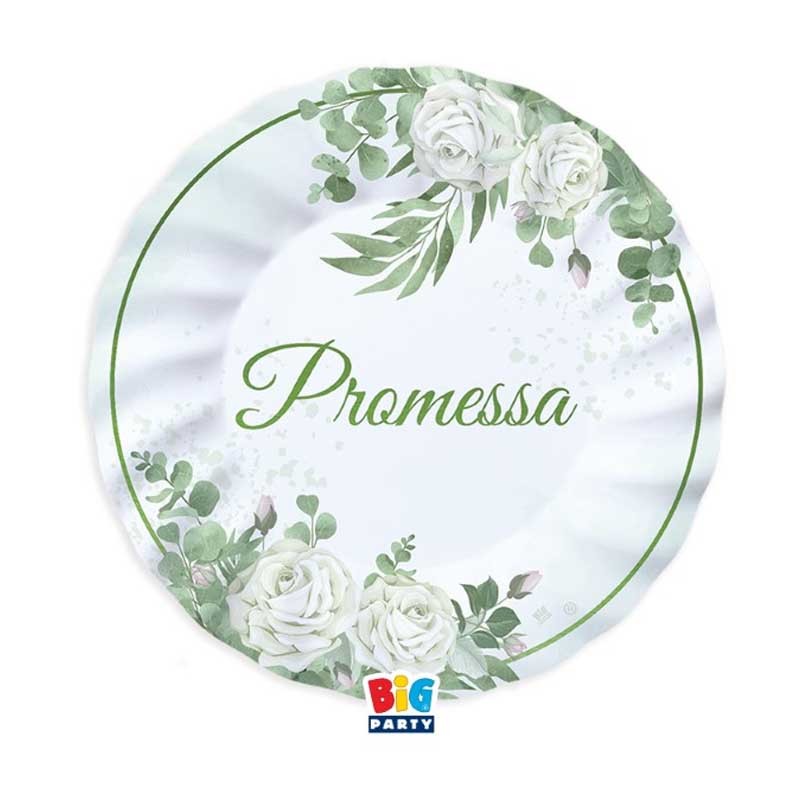 Assiettes Big Party 6 Promesse Eucalyptus cm.20