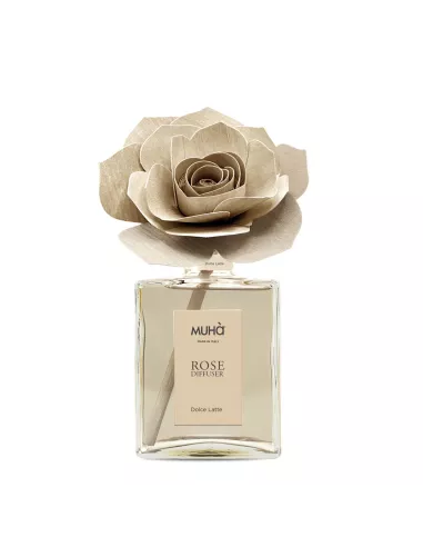 Muhà Diffuseur de parfum Fleur Rose Doux Lait 200ml