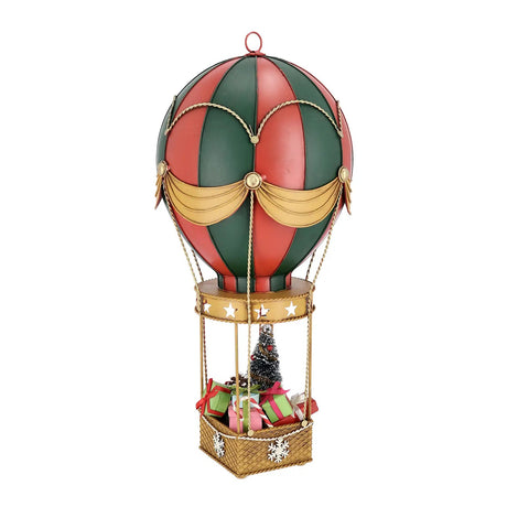 Bizzotto Décoration de Noël Noelle Montgolfière avec Cadeaux – Ornement de Noël