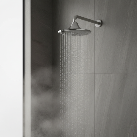 Scena 1 – Bagno moderno pietra grigia pioggia