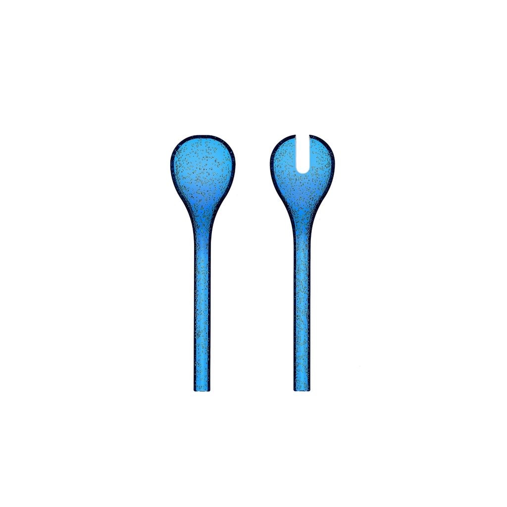 Zani Serafino Couverts à salade Salad Server Me Synth Méthacrylate Bleu profond