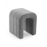 Verse Tabouret Rembourré Gris Clair