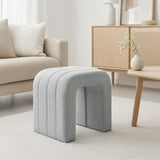 Verse Tabouret Rembourré Gris Clair