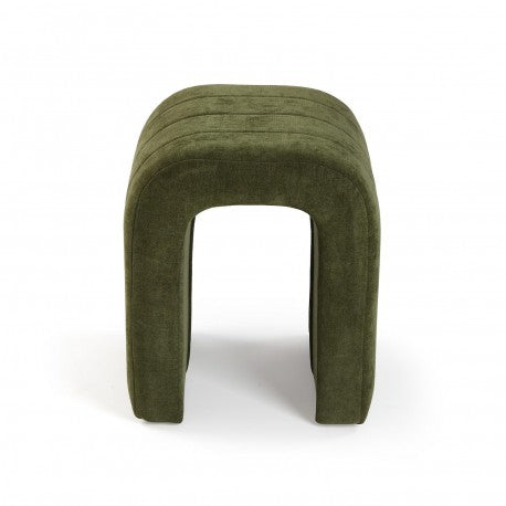 Tabouret rembourré vert Versa