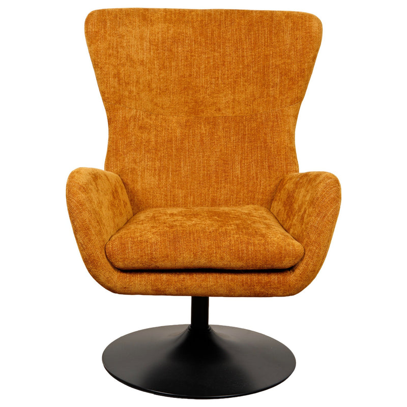 Fauteuil Melania Dimo en Tissu Ocre