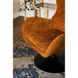 Fauteuil Melania Dimo en Tissu Ocre