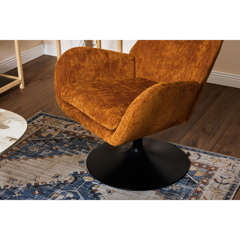 Fauteuil Melania Dimo en Tissu Ocre