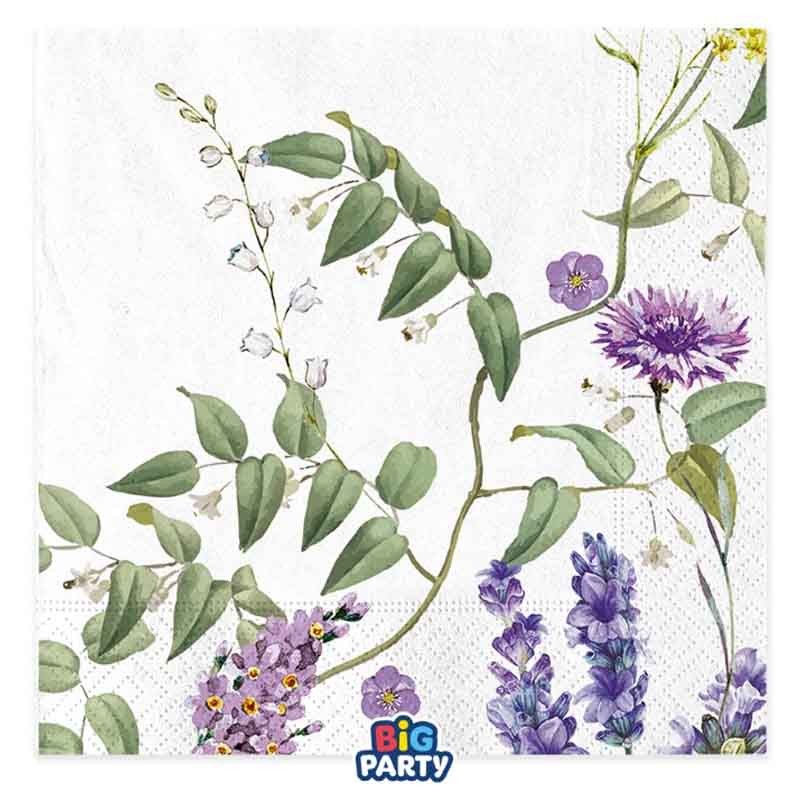Big Party 16 Tov.li cm.33 x 33 Flowers Garden