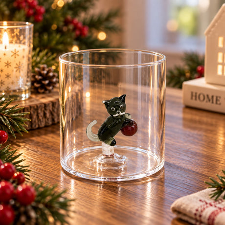 WD LifeStyle Verre Verre Borosilicaté Cc 250 ml Décor Chat