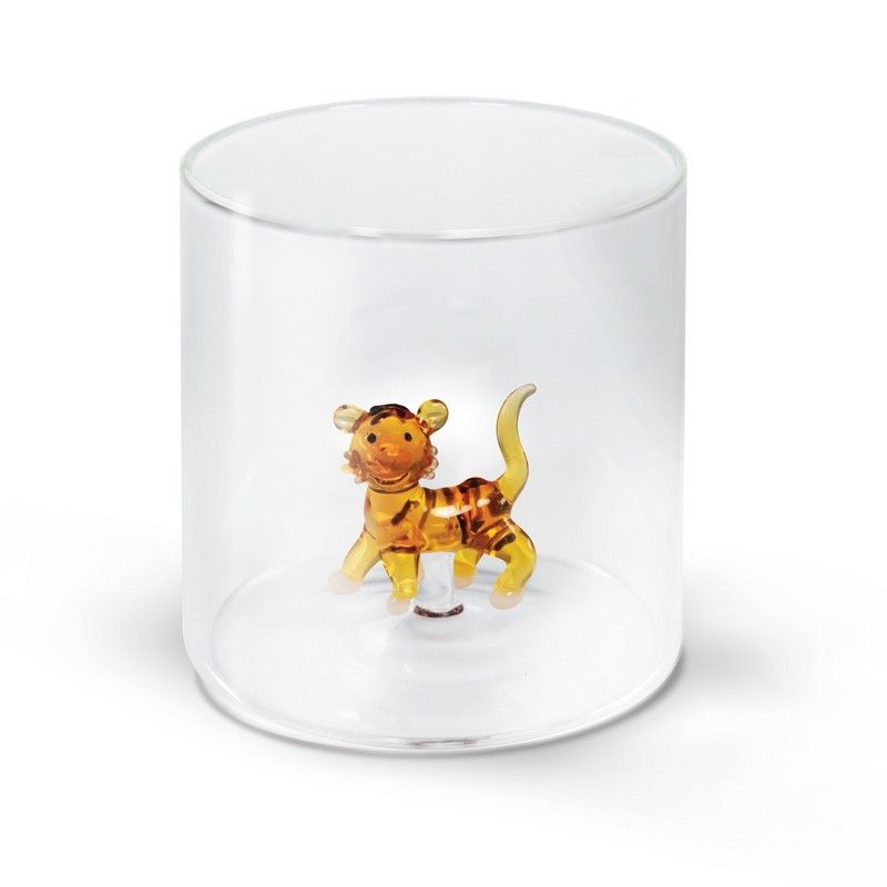 WD LifeStyle Verre Borosilicate Cc 250 ml Décor Tigre
