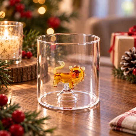 WD LifeStyle Verre Verre Borosilicaté Cc 250 ml Décor Lion