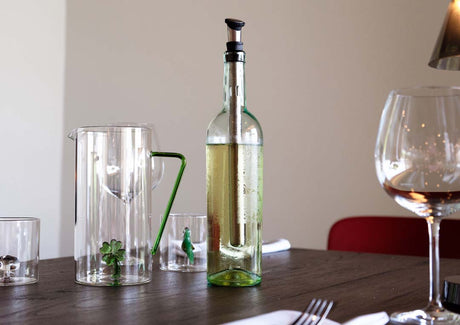 WD Lifestyle Stick Refroidisseur de Vin H32 cm en Acier Inoxydable avec Bouchon Hermétique et Verseur