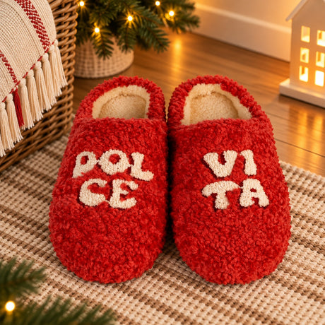 WD Lifestyle Chaussons Dolce Vita Taille S/M – Chaussons Amusants pour la Maison