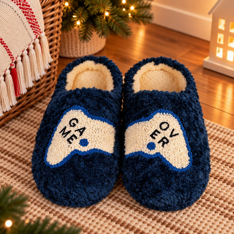 WD Lifestyle Pantofole Game Over Taglia S/M – Pantofole Divertenti da Casa