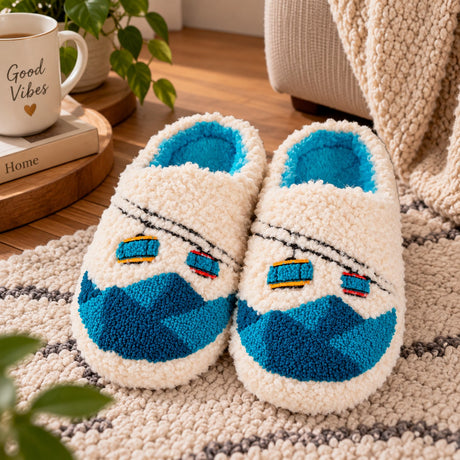 WD Lifestyle Pantoufles avec Décor Télécabine Taille M/L – Pantoufles d'Hiver pour la Maison