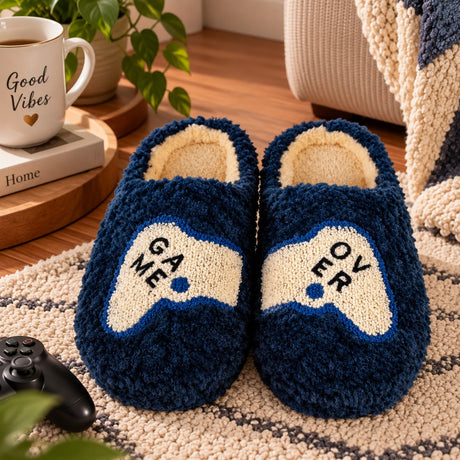 Pantoufles WD LifeStyle Game Over Taille M/L – Pantoufles Amusantes pour la Maison