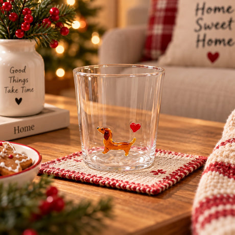 WD LifeStyle Verre Cristal Borsilicaté Cc 250 ml Décor Teckel