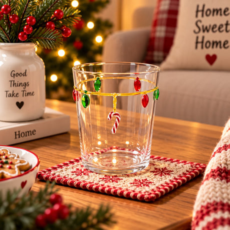 WD LifeStyle Verre Verre Borosilicaté Cc 250 ml Décor Lumières de Noël