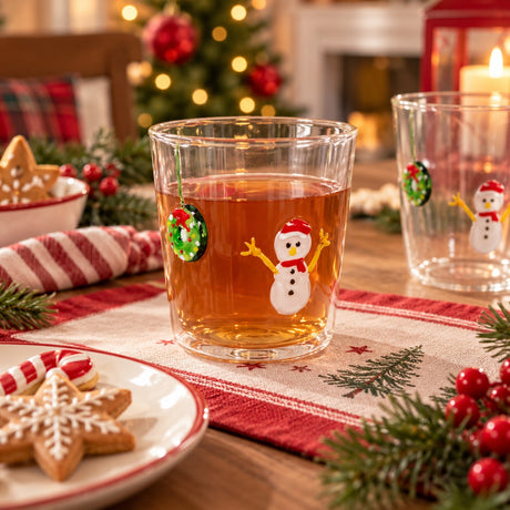 WD LifeStyle Verre en Verre Bonhomme de Neige 250 ml – Verre de Noël