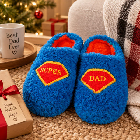 Pantoufles WD LifeStyle Super Dad Taille L/XL – Idée Cadeau de Noël pour Papa