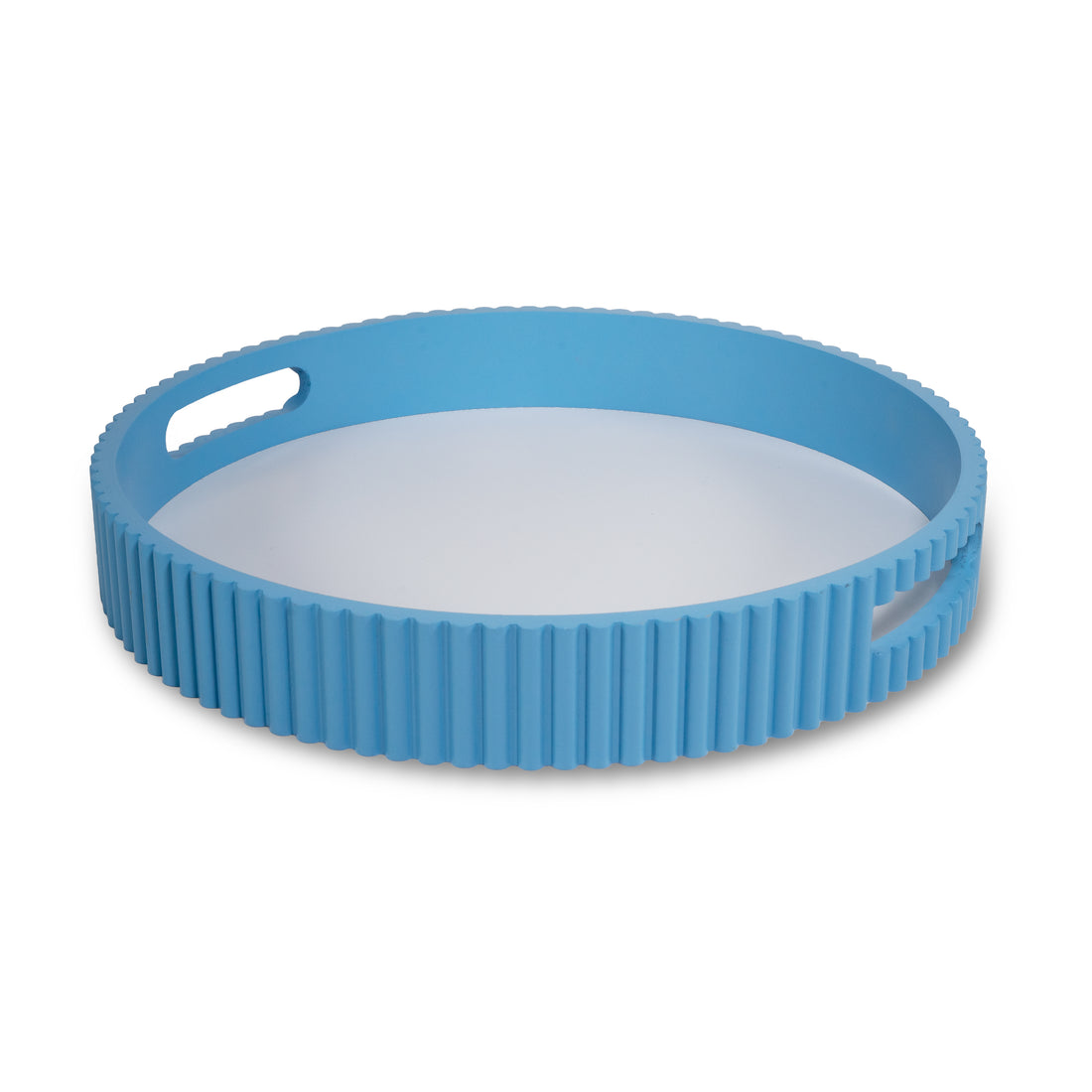 WD LifeStyle Plateau Bleu en MDF Ø30 cm – Plateau Décoratif pour la Maison et la Table
