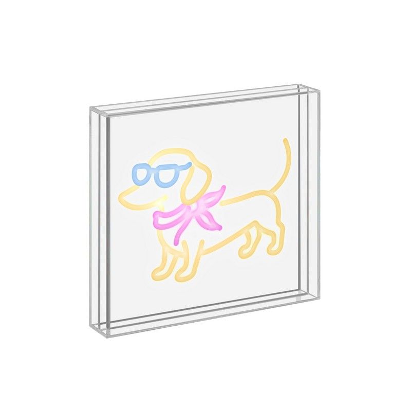 WD LifeStyle Enseigne Néon Bassotto 23x23 cm en Plexiglass – Lampe Décorative LED
