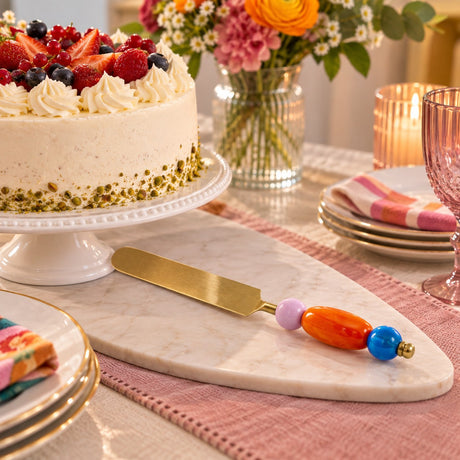 WD LifeStyle Couteau à Gâteau Orange – Ustensile de Dessert pour Gâteaux et Pâtisseries