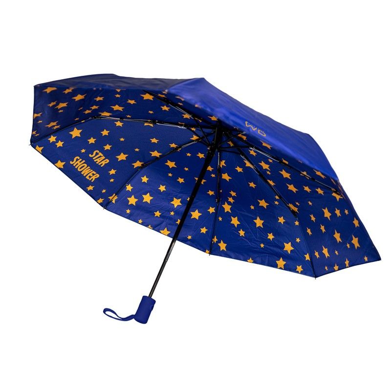 WD LifeStyle Ombrello Automatico Star Shower Blu con Stelle – Ombrello Fantasia