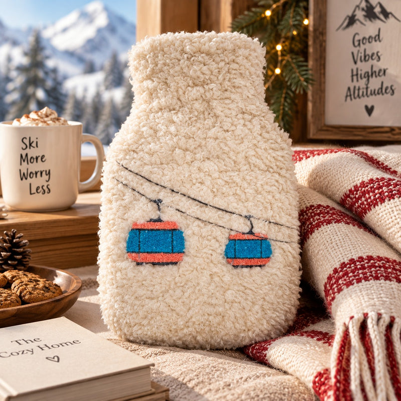 WD LifeStyle Borsa Riscaldante Bouclé Decoro Cabinovia – Idea Regalo Natale