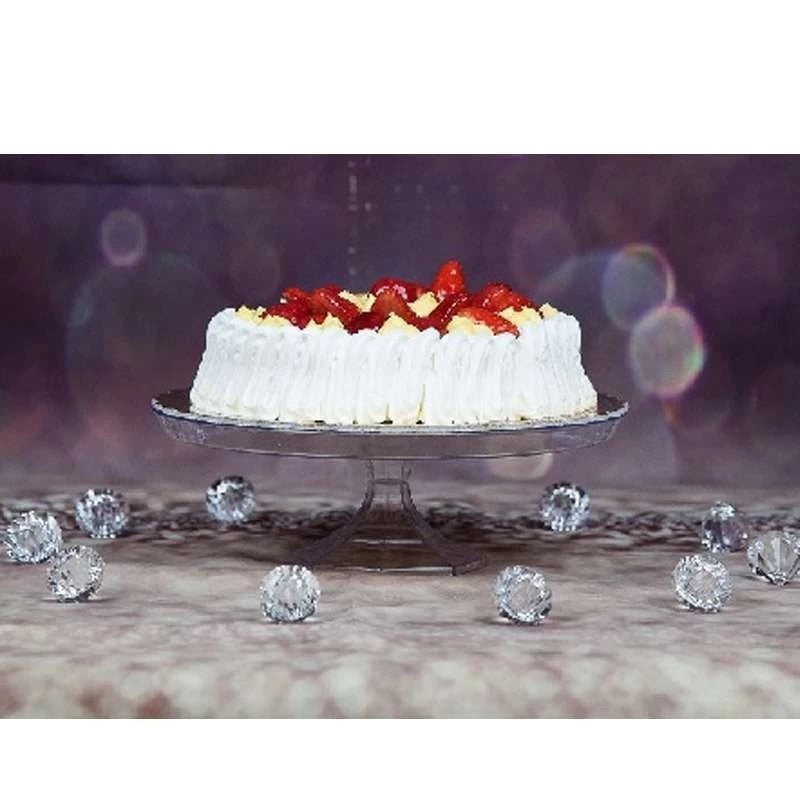 Présentoir à gâteau en plastique transparent D 25 cm