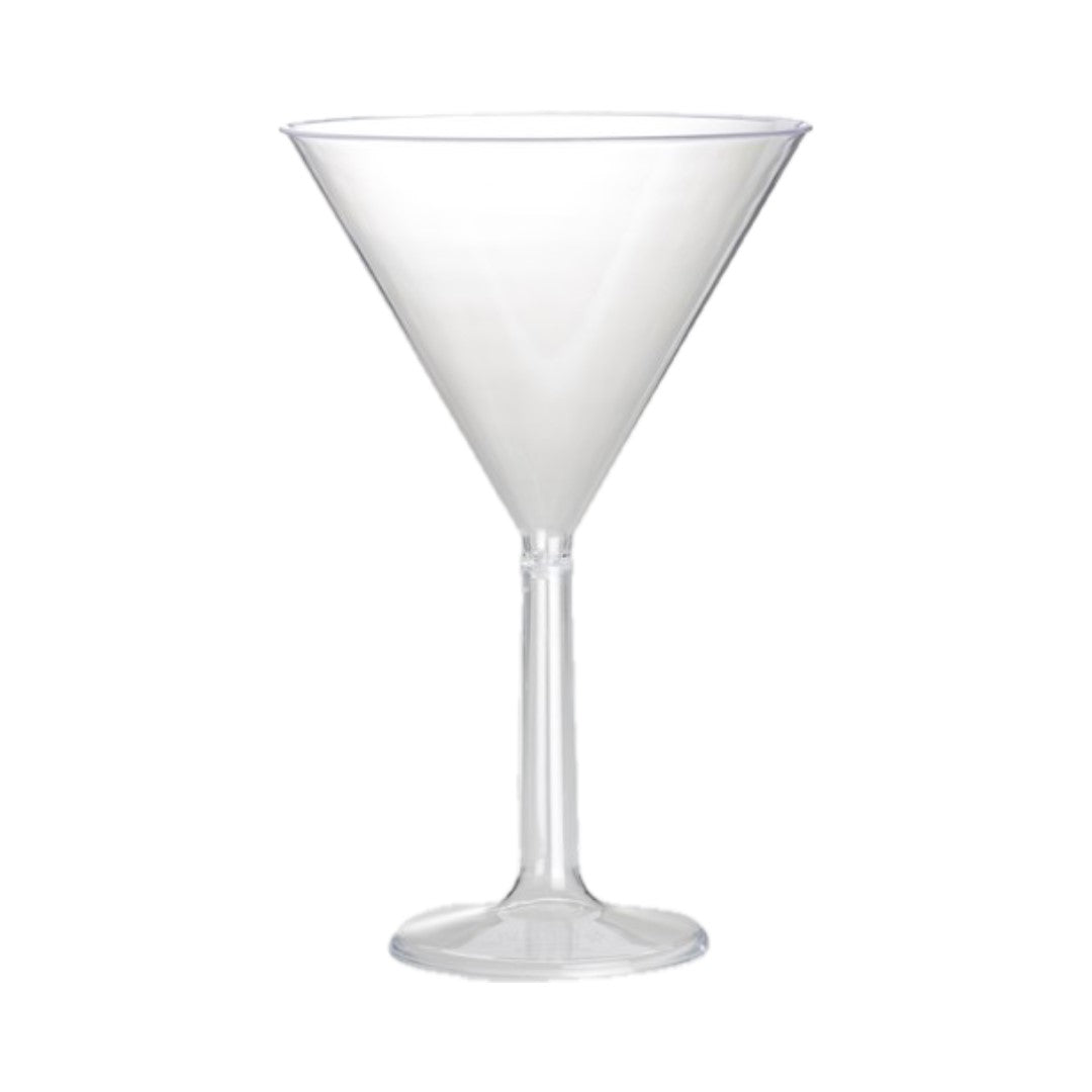 Verre à Martini en plastique transparent D 16 cm H 25 cm