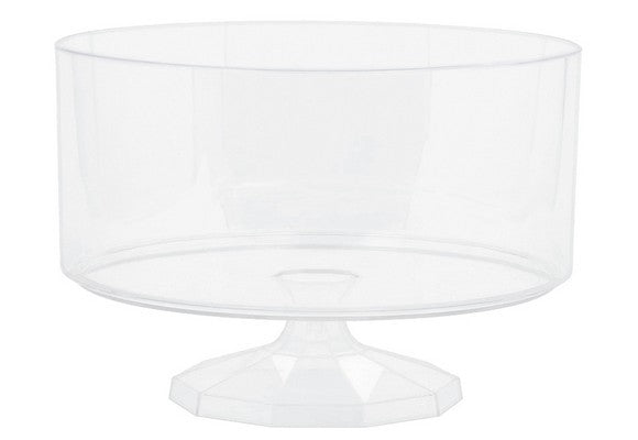 Récipient rond en plastique transparent 15 x 11 cm