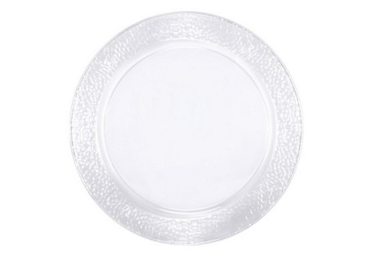 Plateau Rond En Plastique Transparent D 34 Cm 2 Pièces